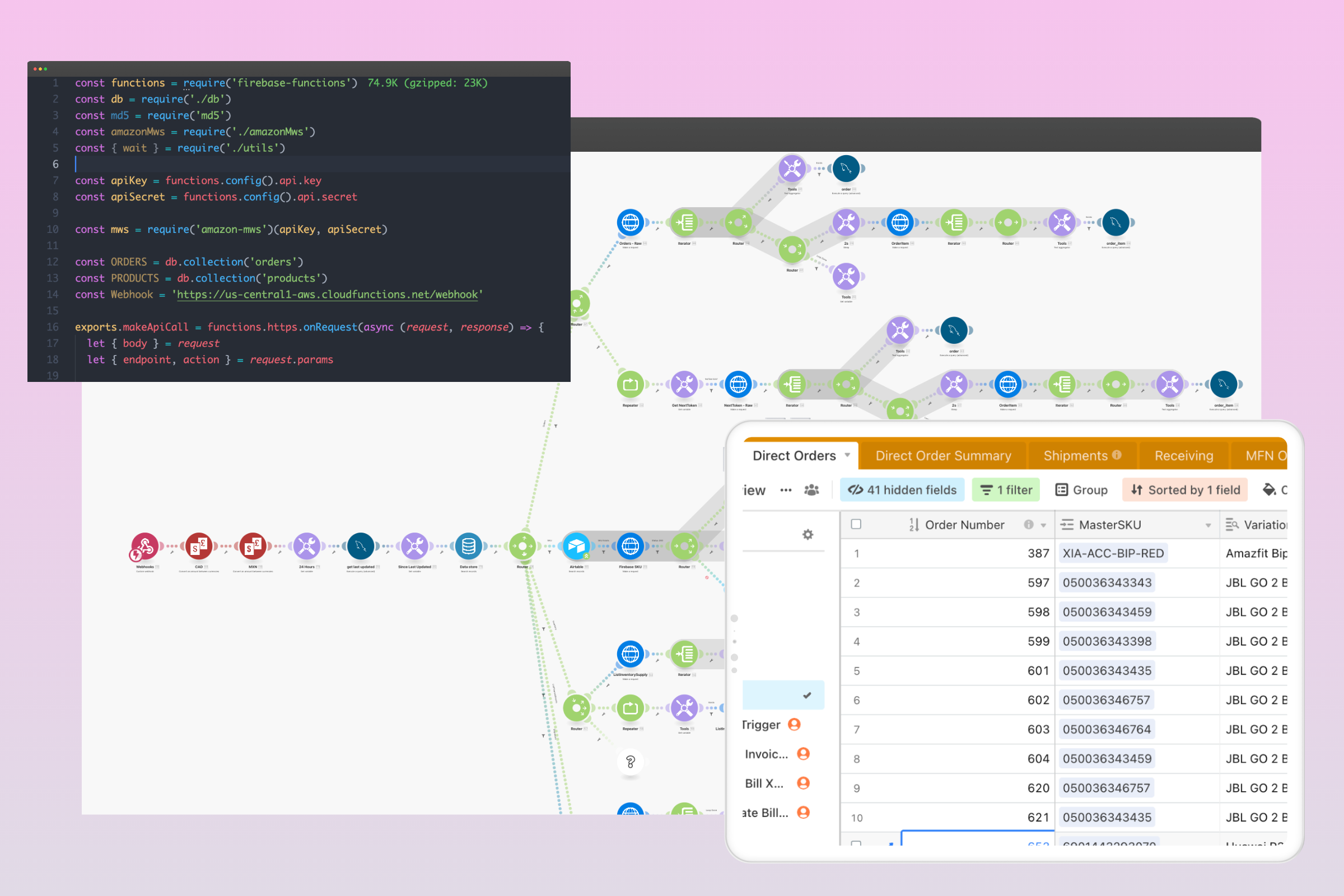Customer profile user interface